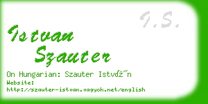 istvan szauter business card